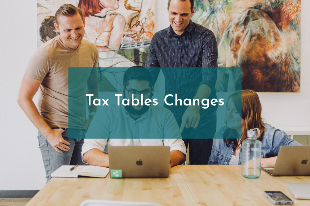 Changes to Tax tables